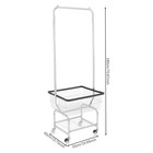 110lbs Capacity Carbon Steel Clothes Cart Rolling Laundry Cart W hanging Rod