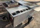 Stainless Steel Food Vending Cart With Compartments And Wheels
