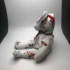 Ty Beanie Baby 1998 Holiday Teddy Near Mint Retired Santa Hat Mistletoe Vintage