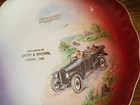 Vintage Advertising Plate Smith   Brown Quebec Canada Plane   Military Car Scene