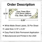 60 Return Address Labels Personalized Printed 3 4 X 2 1 4 Corner Leaves