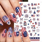 4th Of July Nail Stickers For Nail Art Patriotic Independent Day Nail Decals-3