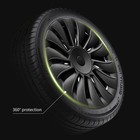 19 Inch Matte Black Wheel Cover Hubcaps Set Of 4 Replacement Decoration