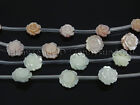 Natural Pink White Mother Of Pearl Mop Shell Rose Flower Carved Spacer Beads
