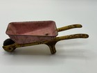Vintage Miniature Pressed Steel Toy Wheelbarrow Unmarked