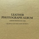 Nib Restoration Hardware Brown Leather Photo Album 300 Prints Nwb
