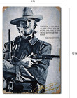 Inspirational Quote Metal Tin Sign Wall Clint Eastwood Character Motivational