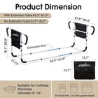 Double Bed Rail For Elderly Adults Safety  Adjustable Bed Assist Rail  Dual Side