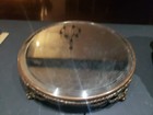 12  Display Plateau Mirror Large Metal Footed Frame Victorian Antique Filligree