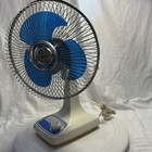 Vintage 1980s Lasko 12    Blue Blades Galaxy Style Oscillating Fan Works