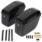 Black Motorcycle Hard Saddlebag Saddle Bags For Yamaha V-star Xvs 650 Universal