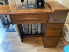 1952 Singer 301 Sewing Machine  65 Cabinet Stool Excellent Running And Cosmetic