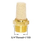 Air Pneumatic Muffler Long Exhaust Muffler 3 4  Npt Male Brass Flow Control S   