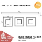 Half Wainscoting Paneling  Pre-cut Peel And Stick Wall Frame Molding