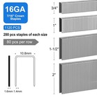 16 Gauge 7 16  Crown Staples 2   1-1 2   1   3 4  Inch Staples 1120-pack Gauge