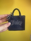 Juicy Couture Mini Handbag Key Chain Bag Charm Blue Leather Logo