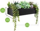  15  Artificial Succulent Arrangement Faux Succulents In Rustic Black 