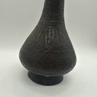 Persian Middle Eastern Vintage Engraved Metal Vase Islamic Arabesque Etched 11 