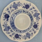 Set Of 4 Mitterteich Echt Cobalt Blue Onion Egg Holder Cup On Attached Plates Ex