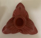 2 Clay Ornate Red Candle Holder Pair Made In Italy Candle Stick Holder 5x5