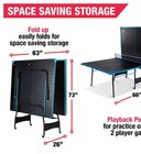 Official Size Indoor Tennis Ping Pong Table 2 Paddles Balls Foldable   Casters