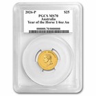 2026 Australia 1 4 Oz Gold Lunar Horse Ms-70 Pcgs  red Label 