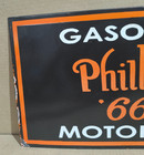 Phillips 66 Gasoline Motor Oil Porcelain Enamel Sign  18 X 10 Inches 2 Sided