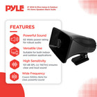 Pyle 8  Pa Horn Speaker For Indoor outdoor Use  65w Peak Power  Black  4 Pack