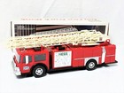 1986 Red Hess Toy Fire Truck Bank Extension Ladder