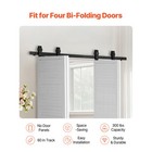 Bi-folding Sliding Barn Door Hardware Track Kit 60  For Four 14  Doors