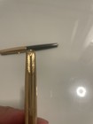 Parker Metal 2pc Pen Set Fountain Nib   Ballpoint Black Ink Gold Trim