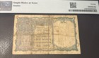 1948 1 Rupee Pakistan Overprint  1  vf20 Details  Stains   Staple Holes 