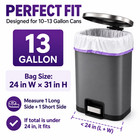 13 Gallon Trash Bags 100 Count Lavender Scented Drawstring Kitchen White