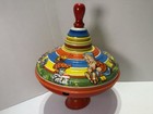 1950s Lbz West Germany Tin Litho Spinning Top   Gnomes   Mushrooms Scene