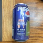 Pepsi Super Bowl Iii Joe Namath Party Can 12oz Blue Multicolor Soda Advertising