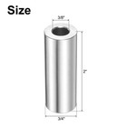 5pcs Stainless Steel Spacer 3 8  Bore X 3 4  Od X 2  Length