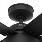 Hunter Fan 52 In Contemporary Matte Black Ceiling Fan W Light And Remote Control