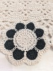Tank Top   Shorts Boho Crochet 2 Piece Set Cotton Floral Trim Beige Black Women