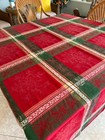 Food Network Christmas Holiday Tablecloth Red Green Plaid 60 X 84
