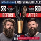Beard Straightener Grooming Kit For Men Growth Care Set Wash Oil Brush Comb Gift