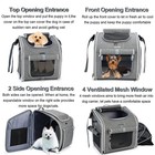 Dog Bike Basket  Expandable Soft-sided Pet Carrier Backpack With 4 Open Doors   