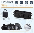 Double Stroller jogger Organizer Bag caddy cooler Bag cup Holder - Black - New