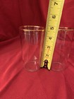 Set Of 2 Vintage Mcm Glasses Double Gold Trimmed 2-1 4 X 4-5 8 