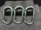 Three  3  Pack Of Petzl Owall Non-locking Oval D Carabiner Grey Green