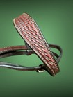 Beautiful Leather Basketweave Headstall     Western Tack     Bridle