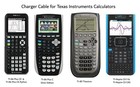 Ti84 Ti-84 Plus Ce Charger Cable For Texas Instruments Graphing 3ft  Silver
