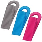 3 Pack Rubber Hook Type Door Stoppers 1 Inch Thick Door Stop Gray blue rose