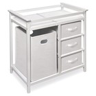 Modern Baby Changing Table W  Removable Hamper 3 Storage Baskets Safety Belt New