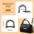 4 Pcs 3 8  D-rings Screw In Shackle Horseshoe U Shape D Ring Black