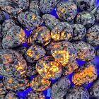 10pack-natural Yooperlite Uv Fluorescent Glowing Fire Rocks Flame Tumbled Stone